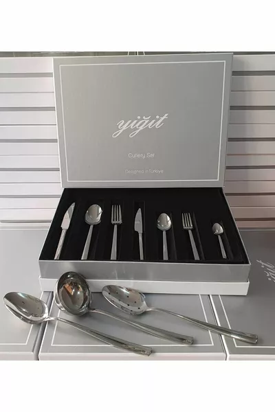 -delig smaragd roestvrijstalen bestekset voor  personen, ideaal als bruidscadeau of geschenk