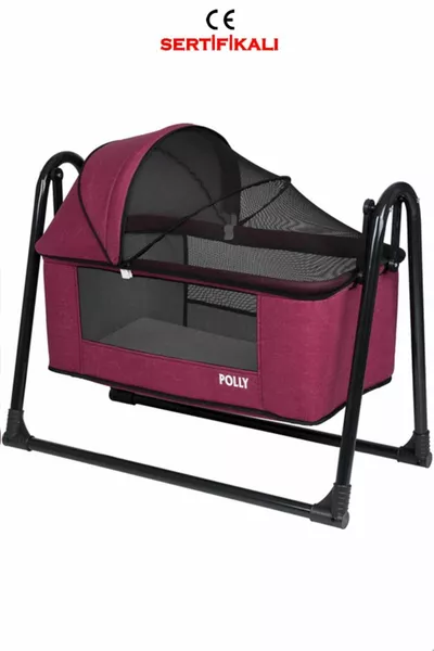 Luxury Linen Mesh Washable Portable Rocking Bassinet Cradle Beside Me Cradle Hammock Crib