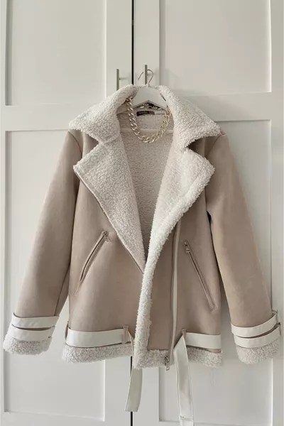 معطف ترنش جديد من الجلد السويدي المستورد للموسم الجديد