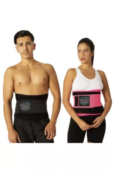 Thermosauna Rückenstützgürtel für Taille, Bauch und Hüften, schlank machender Sportkorsett Fitness-Schwitzgürtel Schwarz