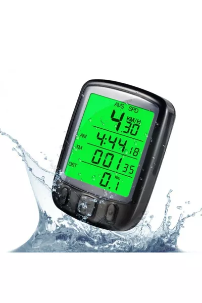 عداد سرعة دراجة  كم ومقياس LCD مقاوم للماء