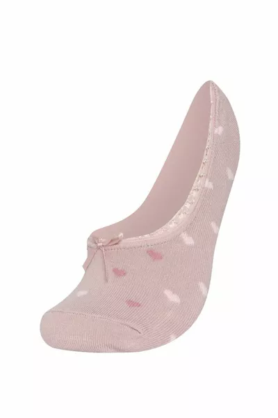 Calzini Ballerina in Cotone da Donna con Applicazione a Cuore, Set da 3 AXNS