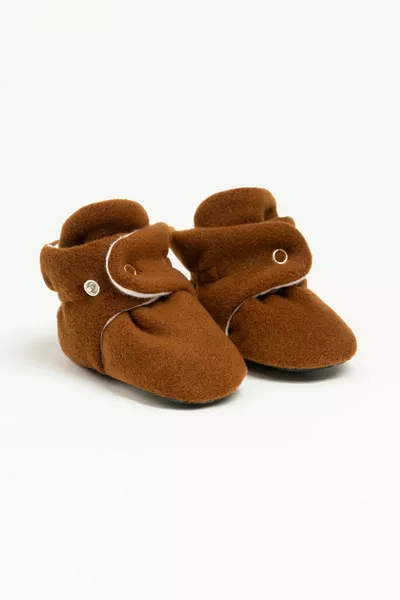 Non-Slip Sole, Breathable Cotton Lined, Adjustable Snap, House Slippers, Baby Booties