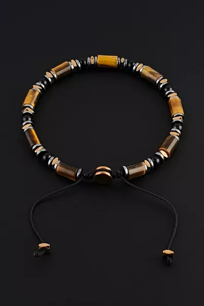 عين النمر وحجر العقيق، حجر طبيعي، سوار نحيف، سوار ماكرامي، قابل للتعديل