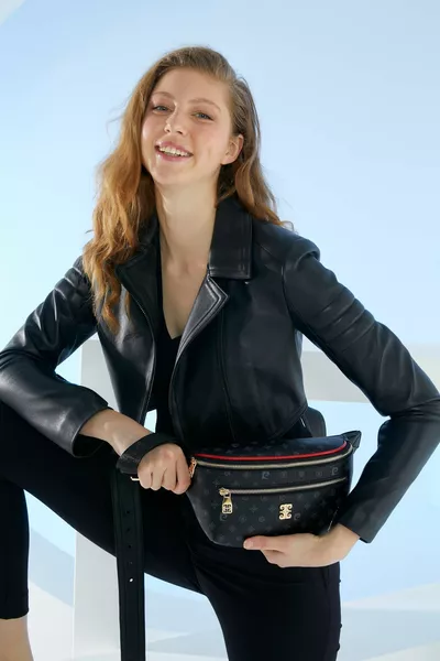 Black Monogram Women's Waist Bag 