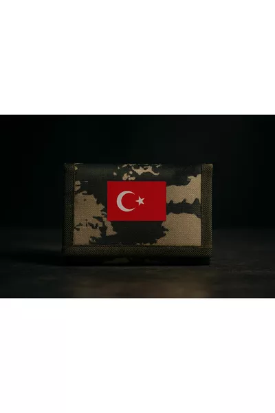 Unisex Green Neck Strap Military Wallet