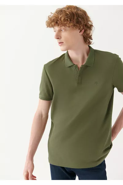 Green Polo T-Shirt Regular Fit / Standard Cut 
