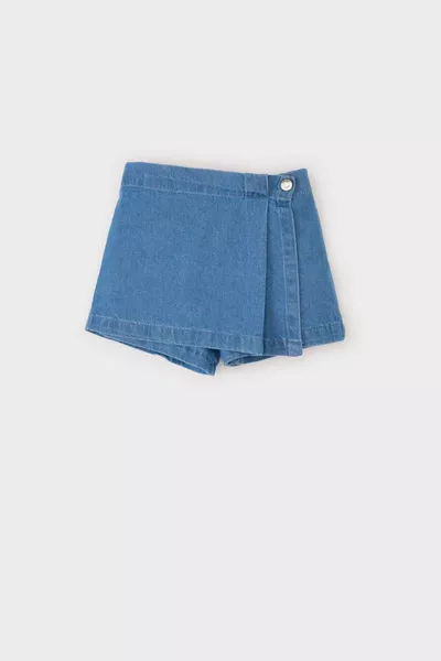 Girls' Baby Elastic Waist Denim Shorts Skirt SM