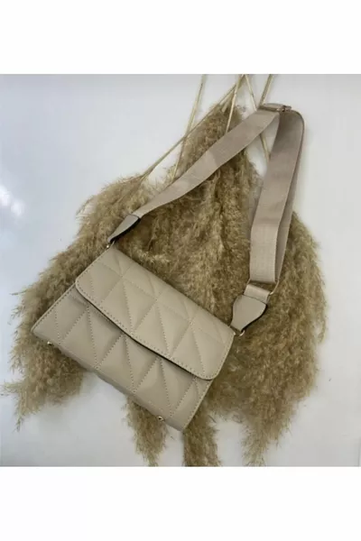 Kadın Vizon Kapitone Ayarlanabilir Kolon Askılı Çapraz Omuz Çantası