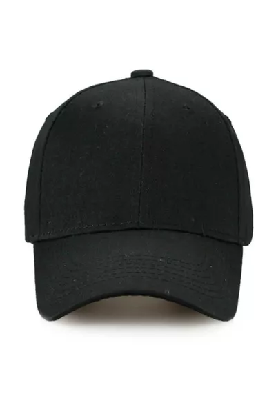 Unisex Adjustable Sports Black and White Basic Cap Hat 2-Piece Set