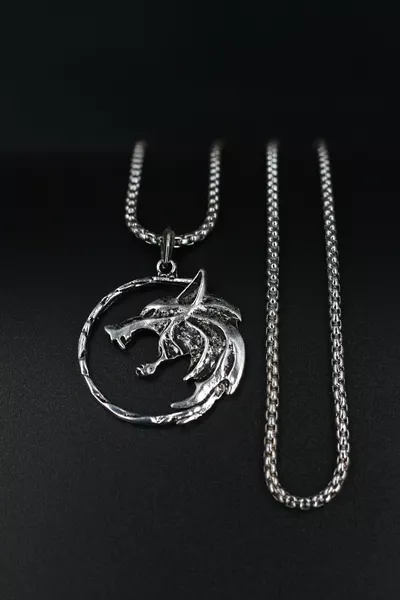 The Witcher Erkek Kararmaz Çelik Titanyum Kolye