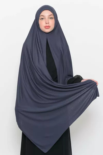 Готовый практичный роскошный органический простой трикотажный шал с перекрестным выравниванием, дымчато-серый