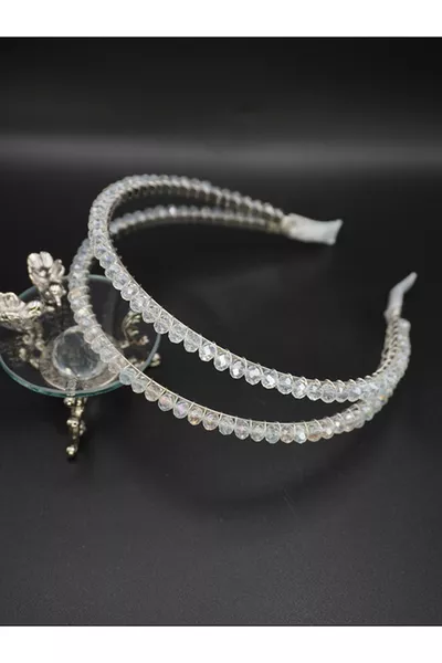 Completely Handmade Crystal-Stoned Stylish and Elegant Wedding and Engagement Bridal Tiara and Hair Accessory