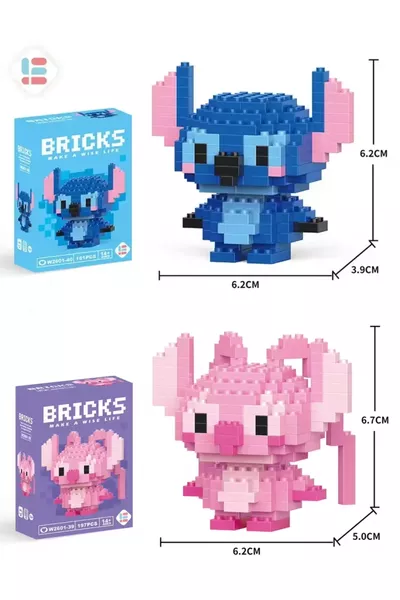 شخصيات ستتش وأنجل بلكس مجسمات ثلاثية الأبعاد لعبة تركيب / السلسلة المميزة