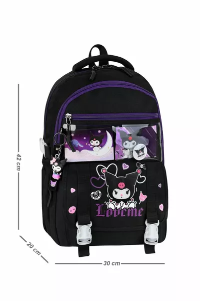 Kuromi Lunch Bag and Pencil Case Elementary School Backpack