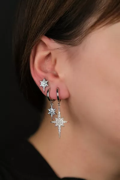 Orecchini in acciaio, garantiti, non scoloriscono, con fattura