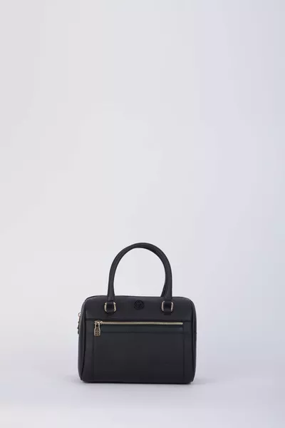 Neue Schwarze Print Damen Schultertasche 