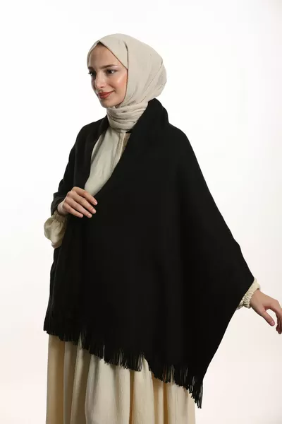 شال كتف مزدوج الجوانب بسيط للشتاء