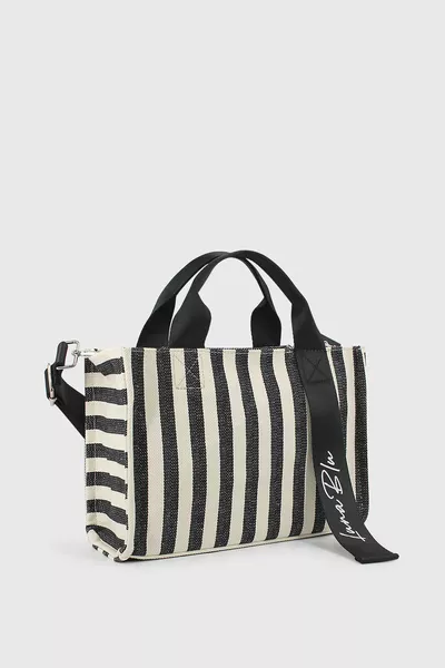 Kadın Kanvas Sap Detaylı Çapraz Askılı Çanta