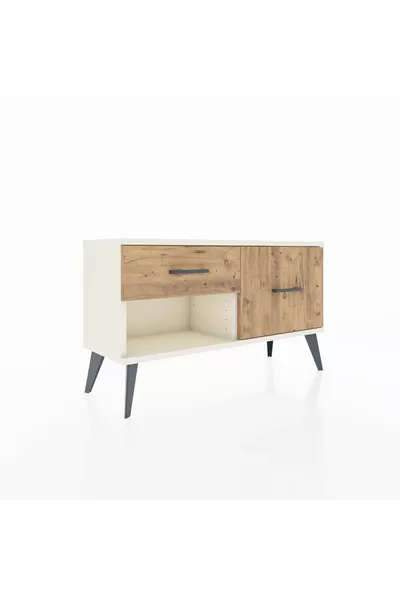 Arges Dresser 2 Drawers Moonstone-Moonstone/Pine