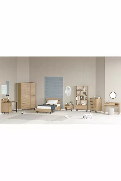 Leena Youth Bedroom Set 7-Piece Basket -S