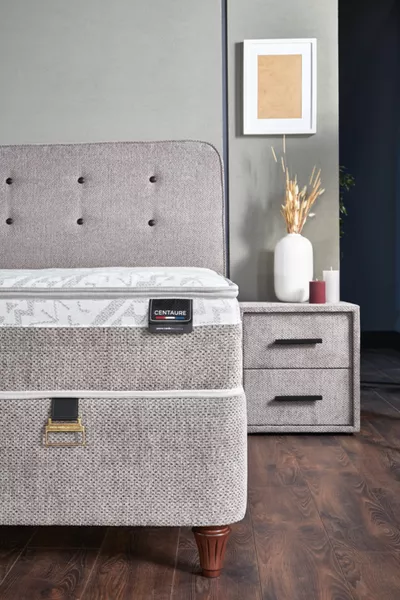 سرير سنطور مع قاعدة ورأس سرير  سم