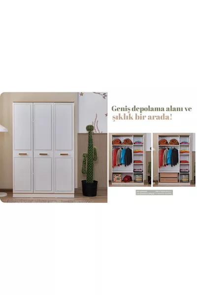 Rixos Genç Odası ( 3 Kapaklı Dolap + * Karyola + Çalışma Masası )