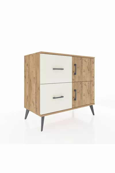 Hyperion Şifonyer Tek Raflı 2 Çekmeceli 2 Kapaklı  Çam-Çam/Aytaşı