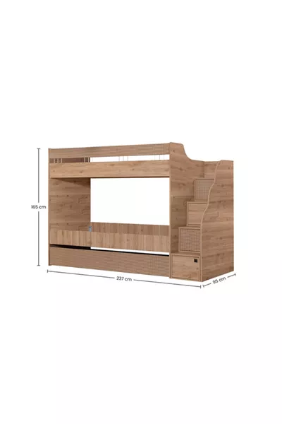 RUSTIC 4-PCS COMPLEX BUNK BED SET