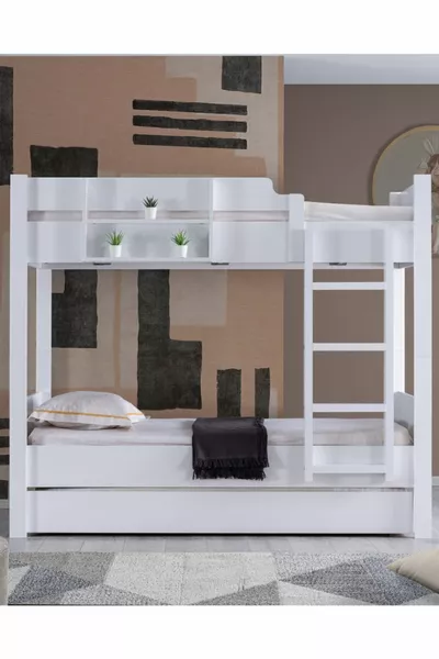 Bunk Bed, Asia Detachable Bunk Bed with 2 Comfort Mattresses