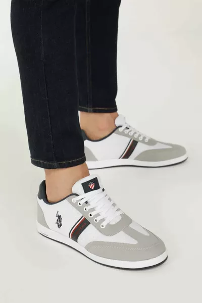 حذاء رياضي يومي رجالي يو إس بولو كارس 3 إف إكس -2 أبيض