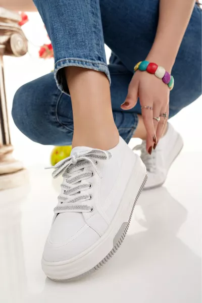 Beyaz Kadın Sneaker Günlük Ayakkabı