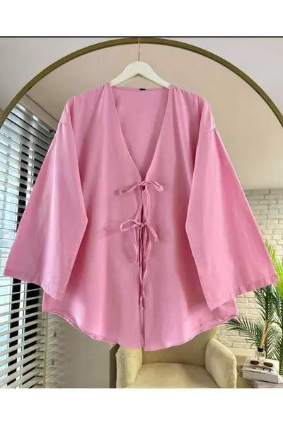 Front-Tie Kimono Tunic