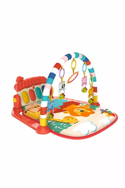 حصيرة لعب للأطفال مع بيانو، حصيرة نشاط مع مائية، مرآة للمولود الجديد، موسيقية ومضيئة