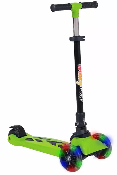 سكوتر ثلاثي العجلات قابل للطي بإضاءة LED من وينيكي للأطفال من 5 إلى 9 سنوات بقدرة تحميل قصوى  kg  مع 3 مستويات