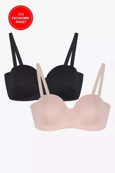 2-Pack - Women's Non-Padded Micro Strapless Bra
