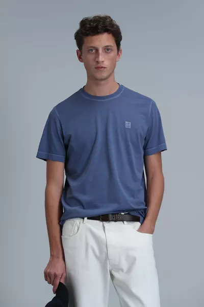 Sarder Мужская базовая футболка синяя