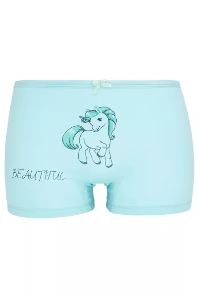 Girls' Boxer Briefs 5-Pack Mixed Colors Unicorn Print Boxer