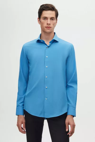 سليم صالح الأزرق طوق الإيطالي سليم صالح الكلاسيكية حامل التعادل كم طويل سهل الكي تنفس