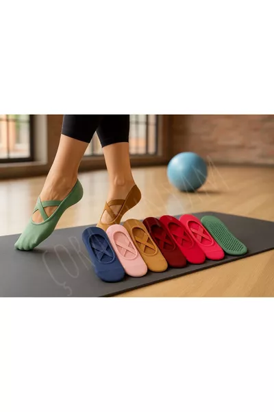 6-delige Cotton Plates & yogo Antislip Reformer Sokken Zonder Teennaad (Kleurtonen kunnen variëren)