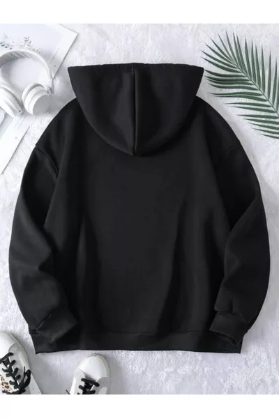 Black Hooded Sweatshirt Hoodie