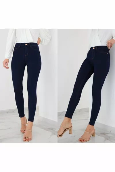 Дамски дънки с твърда плетка Дънки с твърда плетка Скини дънки