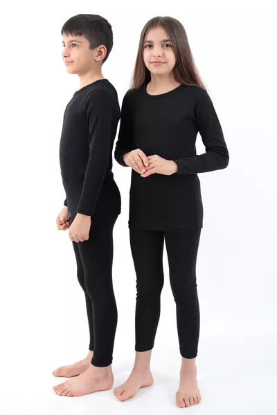Unisex Children's Cotton Thermal Set (1 Piece)