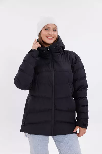 Manteau d'hiver femme noir à capuche, doublé polaire, avec fourrure, imperméable et coupe-vent, doudoune parka
