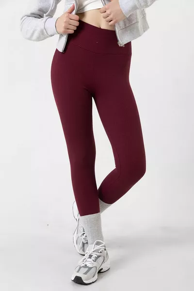 سروال ضيق شتوي محبوك من القطن الداخلي مبطن بالفرو، مطاطي، مبطن، مخطط، يدعم الجسم @verona