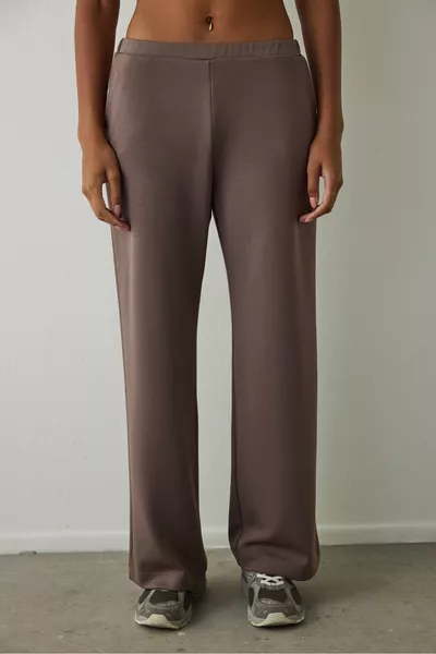 Haki Seidig Weiches, Locker Geschnittenes Jogginghose