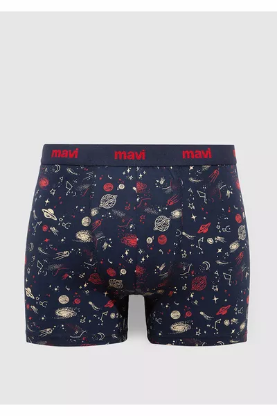 مجموعة 3 من الملاكمين باللون الأزرق الداكن 