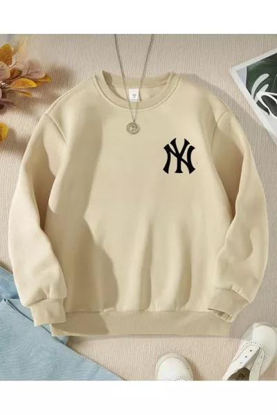 Sweat-shirt épais pour garçons et filles avec impression New York-NY