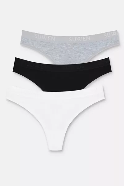 3-delige katoenen stringonderbroek