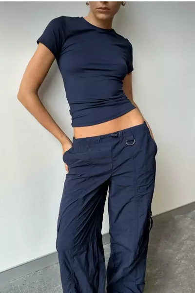 Bicycle Neck Basic Short Sleeve Stretch Bodysuit Full Fit with Full Lycra (Not a Crop)